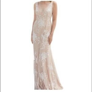 Watters Meyer Wedding Dress Ivory Blush NWT Size 4